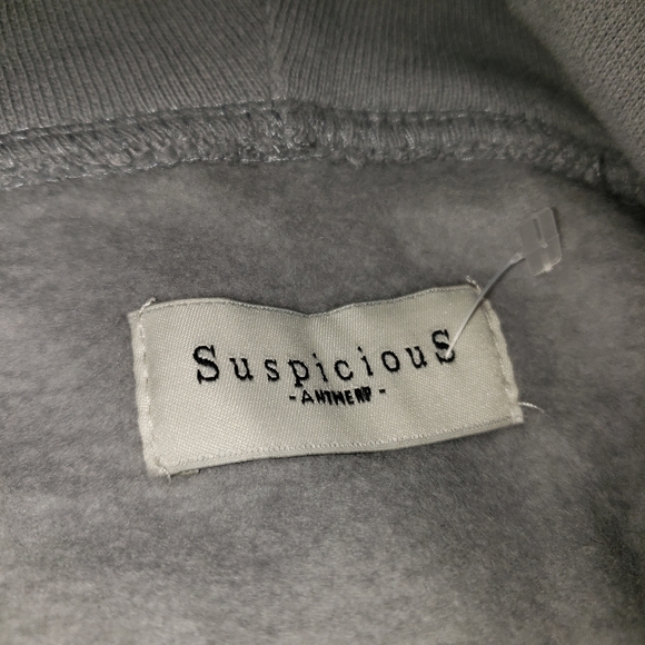 Mens M Suspicious Antwerp The Playground Hoodie Rain // White - Picture 4 of 5